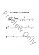 I'm Hoppity Hop The Kangaroo piano sheet music cover